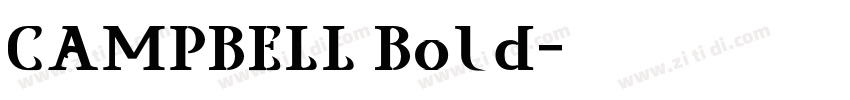 CAMPBELL Bold字体转换